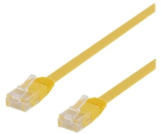 Deltaco TP-60GL-FL, 0,5 m, Cat6, U/UTP (UTP), RJ-45, RJ-45, Geltonas