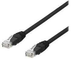 DELTACO U / UTP Cat6 kabelis, 0,5 m, atsparus UV spinduliams, 250 MHz, LSZH, juodas TP-60UV