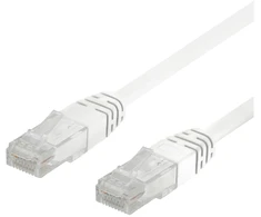 Deltaco TP-60V-50P, 0,5 m, Cat6, U/UTP (UTP), RJ-45, RJ-45, baltas
