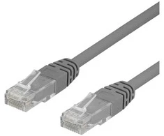Deltaco TP-61-50P, 1 m, Cat6, U/UTP (UTP), RJ-45, RJ-45, Pilkas