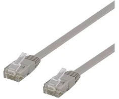 Deltaco TP-610-FL, 10 m, Cat6, U/UTP (UTP), RJ-45, RJ-45, Pilkas