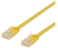 Deltaco TP-611GL-FL, 1,5 m, Cat6, U/UTP (UTP), RJ-45, RJ-45, Geltonas