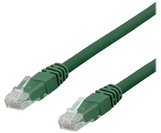 DELTACO TP-615GAU – tinklo kabelis – RJ-45 (kištukas) į RJ-45 (kištukas) – 15 m – UTP – CAT 6a – be halogenų, lietas – žalias