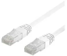 Deltaco TP-61V-50P, 1 m, Cat6, U/UTP (UTP), RJ-45, RJ-45, Baltas
