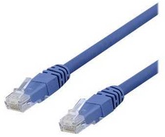 DELTACO TP-62BAU – tinklo kabelis – RJ-45 (vyriškas) į RJ-45 (vyriškas) – 2 m – UTP – CAT 6a – be halogenų, lietas – mėlynas