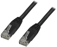 Deltaco TP-635S, 3,5 m, Cat6, U/UTP (UTP), RJ-45, RJ-45, juodas