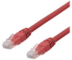 DELTACO U/UTP Cat6a tinklo kabelis, LSZH, 5 m, raudonas