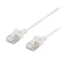 DELTACO U/FTP Cat6a jungiamasis kabelis, plonas, 3,8 mm skersmens, 2 m, baltas