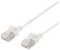 DELTACO U/FTP Cat6a jungiamasis kabelis, plonas, 3,8 mm skersmens, 2 m, baltas