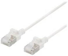 DELTACO U/FTP Cat6a jungiamasis kabelis, plonas, 3,8 mm skersmens, 5 m, baltas