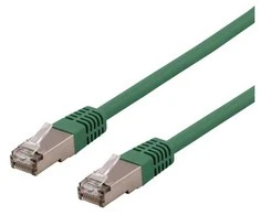 DELTACO - Patch kabelis - RJ-45 (kištukas) į RJ-45 (kištukas) - 30 cm - U/FTP - CAT 6a - be halogenų, lieto plieno - žalias