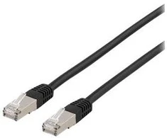 DELTACO STP-603SAU - Patch kabelis - RJ-45 (kištukas) į RJ-45 (kištukas) - 30 cm - U/FTP - CAT 6a - be halogenų, lieto korpuso - juodas