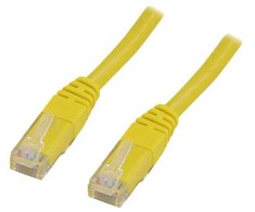 Deltaco TP-603GL, 0,3 m, Cat6, U/UTP (UTP), RJ-45, RJ-45, Geltonas