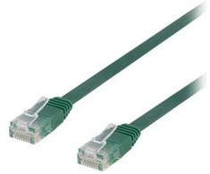 Deltaco TP-610G-FL, 10 m, Cat6, U/UTP (UTP), RJ-45, RJ-45, žalias