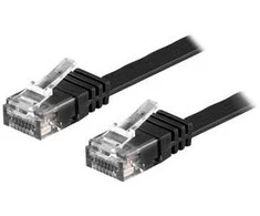 Deltaco TP-611S-FL, 1,5 m, Cat6, U/UTP (UTP), RJ-45, RJ-45, juodas