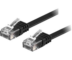 Deltaco TP-620S-FL, 20 m, Cat6, U/UTP (UTP), RJ-45, RJ-45, juodas
