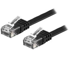 Deltaco TP-63S-FL, 3 m, Cat6, U/UTP (UTP), RJ-45, RJ-45, juodas