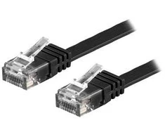 Deltaco TP-65S-FL, 5 m, Cat6, U/UTP (UTP), RJ-45, RJ-45, juodas