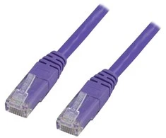 Deltaco TP-61P, 1 m, Cat6, RJ-45, RJ-45, violetinis