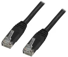 Deltaco TP-630S, 30 m, Cat6, U/UTP (UTP), RJ-45, RJ-45, juodas