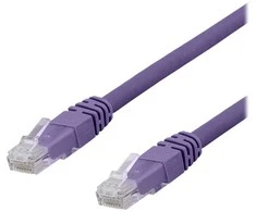 DELTACO U/UTP Cat6a jungiamasis kabelis, LSZH, 2m, violetinis