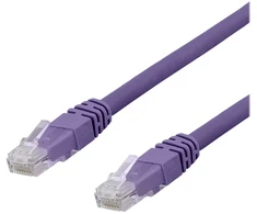 DELTACO U/UTP Cat6a jungiamasis kabelis, LSZH, 1 m, violetinis