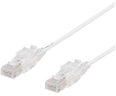 DELTACO U/UTP Cat6A jungiamasis kabelis, 0,5 m, 500 MHz, rakinamas, baltas