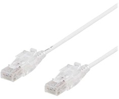 DELTACO U/UTP Cat6A jungiamasis kabelis, 1 m, 500 MHz, rakinamas, baltas