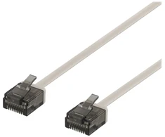 DELTACO U / UTP Cat6a patch kabelis, 0.3m, 1mm, 500MHz, pilkas UUTP-2000