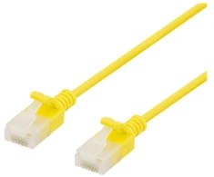DELTACO U/UTP Cat6a tinklo kabelis, plonas, 3,5 mm skersmens, 2 m, geltonas