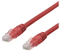 U/UTP Cat6a kabelis DELTACO, LSZH, 0,5 m, raudonas / TP-60RAU