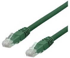 DELTACO TP-610GAU – tinklo kabelis – RJ-45 (kištukas) į RJ-45 (kištuką) – 10 m – UTP – CAT 6a – be halogenų, presuotas – žalias
