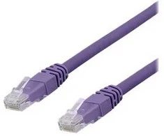 DELTACO U/UTP Cat6a jungiamasis kabelis, LSZH, 1 m, violetinis