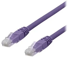 DELTACO U/UTP Cat6a jungiamasis kabelis, LSZH, 2m, violetinis