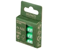 Deltaco ULT-NH1000AAA-4P, Įkraunama baterija, AAA, Nikelio-metalo hidrido (NiMH), 1,2 V, 4 vnt., 1000 mAh