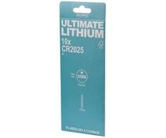 Deltaco ULTB-CR2025-10P, Vienkartinės baterijos, CR2025, Ličio, 3 V, 10 vnt., Mėlyna