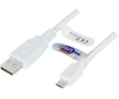 DELTACO USB-303W - USB kabelis - micro USB B tipo (kištukas) - USB (kištukas) - USB 2.0 - 3 m - baltas