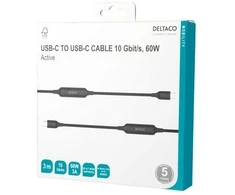 Kabelis DELTACO USB-C C-C aktyvus, 10Gbps, 3A, 3m / 1902002