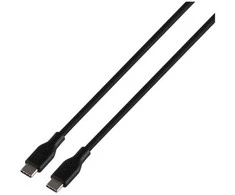Deltaco USB-C - USB 2.0 SPR kabelis, silikoninis, 1,5 m, juodas