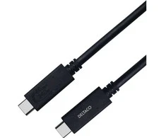 Kabelis DELTACO USB4 gen3, USB-C - USB-C, 5A EPR, juoda, 0,8m / USBC-4008M