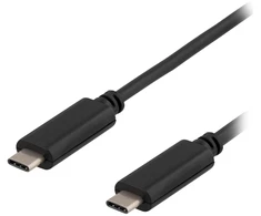 DELTACO USBC-1052 - USB kabelis - USB-C (kištukas) - USB-C (kištukas) - USB 3.1 - 25 cm - juodas