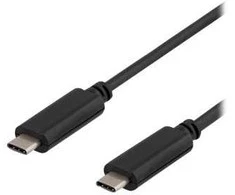 DELTACO USBC-1052 - USB kabelis - USB-C (kištukas) - USB-C (kištukas) - USB 3.1 - 25 cm - juodas