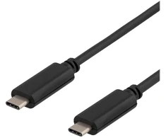 DELTACO USBC-1053 - USB kabelis - USB-C (kištukas) - USB-C (kištukas) - USB 3.1 - 50 cm - juodas