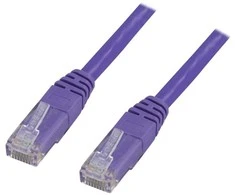 Deltaco TP-60P, 0,5 m, Cat6, U/UTP (UTP), RJ-45, RJ-45, violetinis