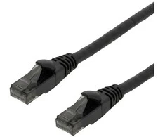Patch kabelis DELTACO U/UTP High Flex Cat6, 1m, 24AWG, 500MHz, LSZH, juodas / UUTP-1501