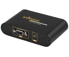 Deltaco Alcasa VGA-HDMI, Juoda, VGA (D-Sub), HDMI