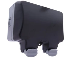 Deltaco VR-602 hermetinė dėžutė IP68 dvigubiems 86 mm lizdams, pilka
