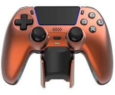 Pelė Deltaco Gaming GAM-199-ORANGECOPPER kontroler gier Oranžinė, Brąz Bluetooth/USB Gamepad PlayStation 5, PC, Android, iOS
