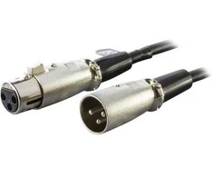 XLR Audio kabelis DELTACO 3 pin ha - 3 pin ho, 1m juoda / XLR-1010