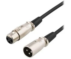 Deltaco XLR-1150, XLR, kištukas, XLR, lizdas, 15 m, juodas
